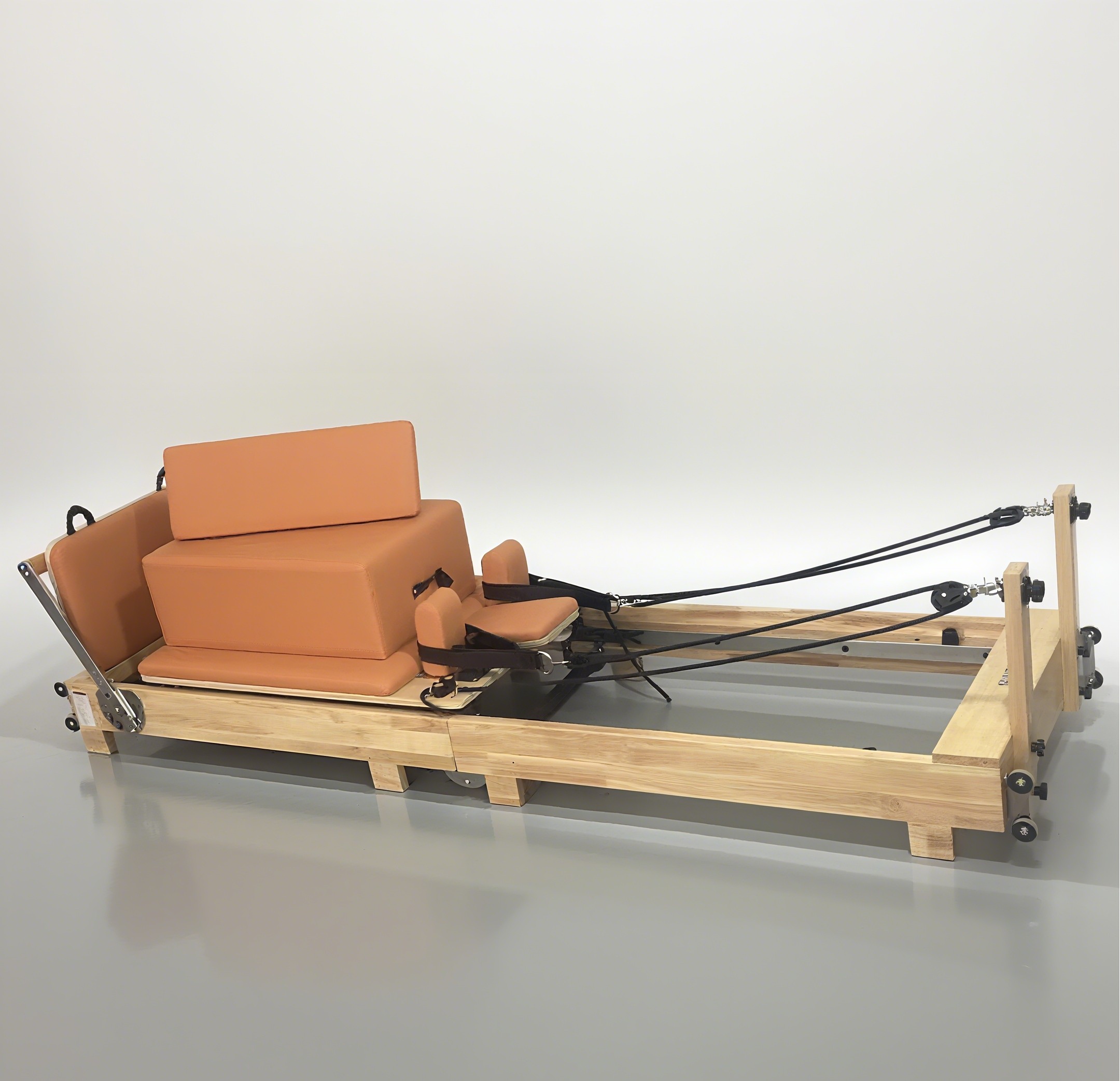 Pilates & Yoga With Harna - Foldable Oak Wood Pilates Reformer with