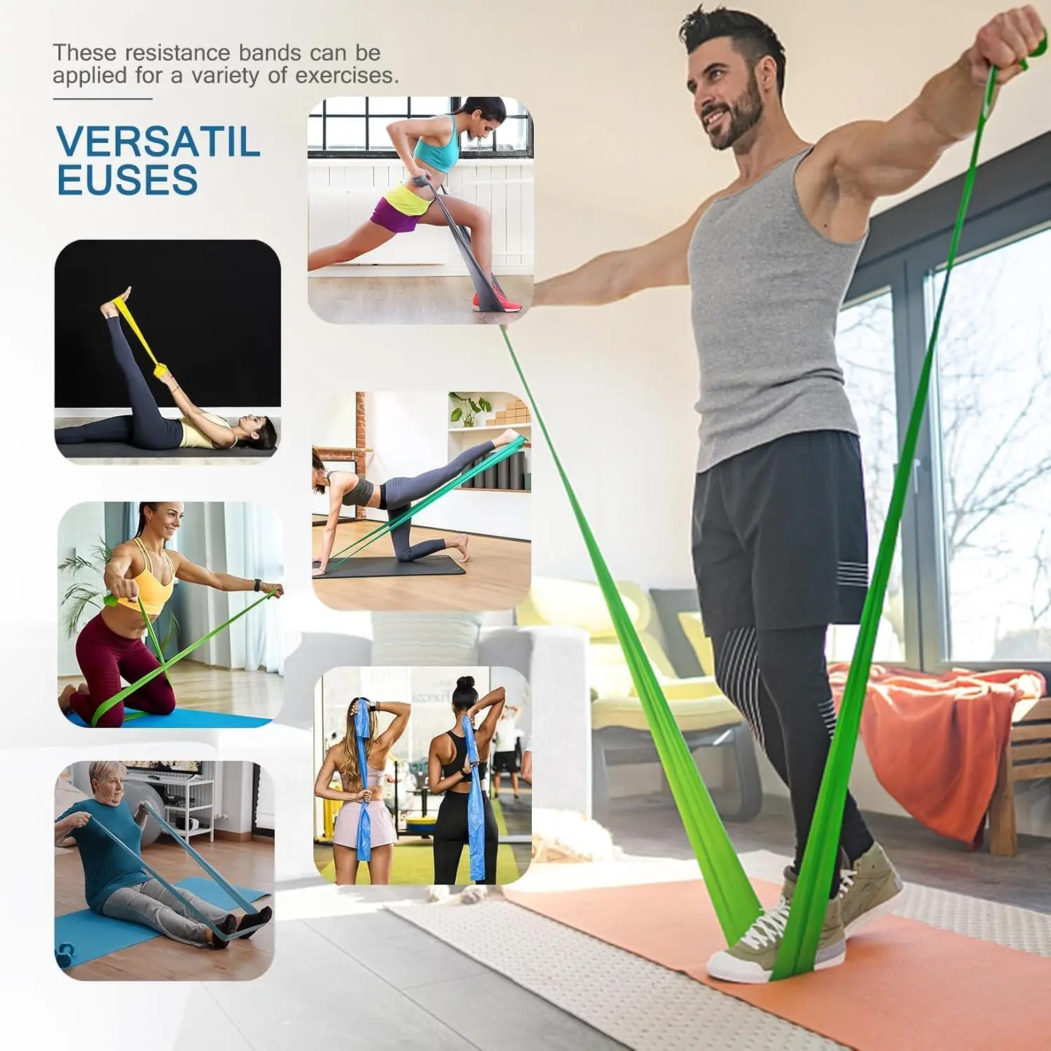 5 Pcs Latex-Free Resistance Ba - Pilates Yoga Board recension och pris