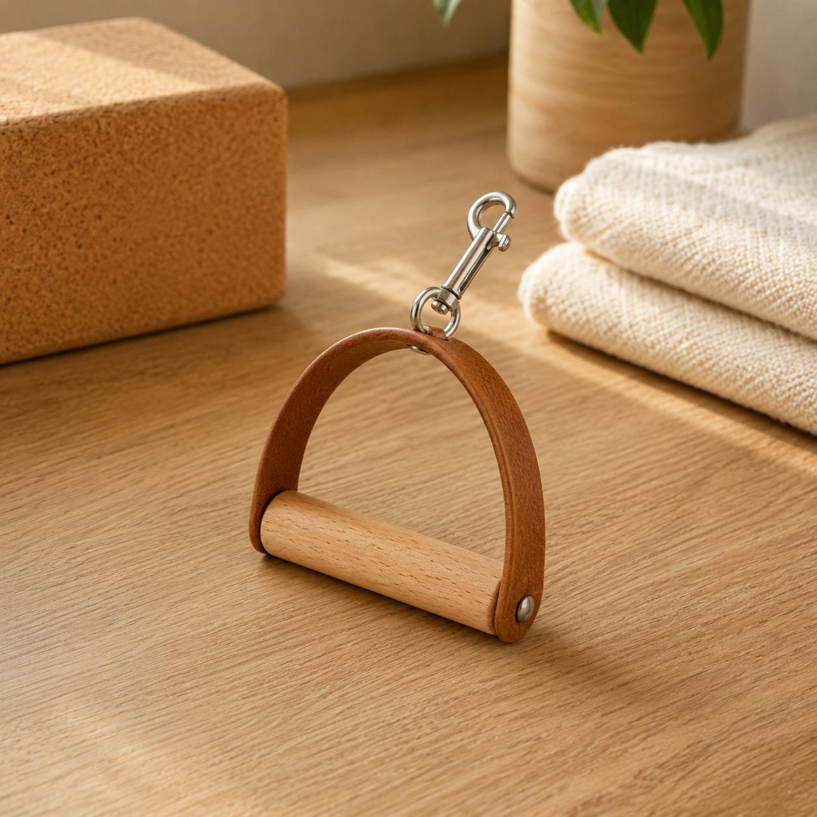2 Pieces Leather Wood Handles  - Pilates & Yoga With Harna recension och pris