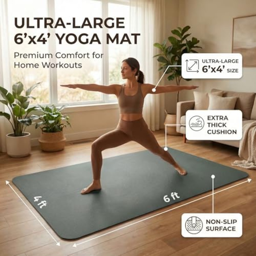 Large Yoga Mat 6'x 4'72x 481/4 - Pilates X Yoga recension och pris