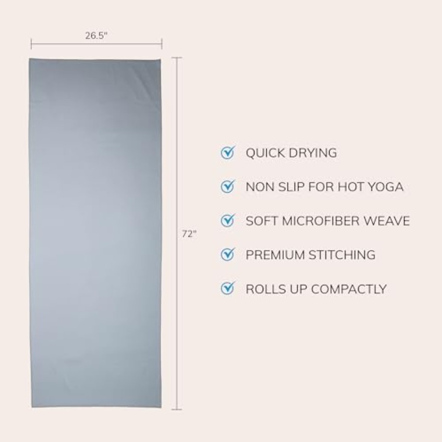 Non-Slip Hot Yoga Towel with S - Pilates X Yoga recension och pris