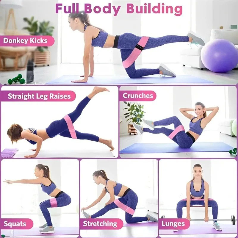 3Pcs Fabric Resistance Hip Boo - Pilates Yoga Board recension och pris