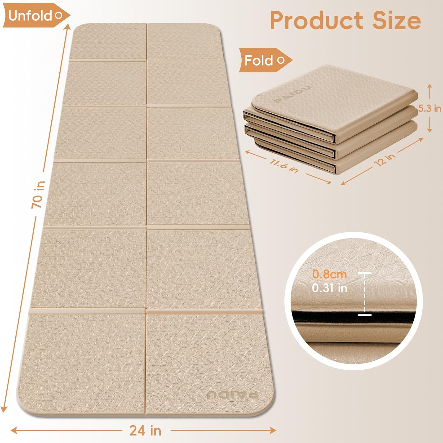 Foldable Yoga Mat for Travel,  - Pilates X Yoga recension och pris