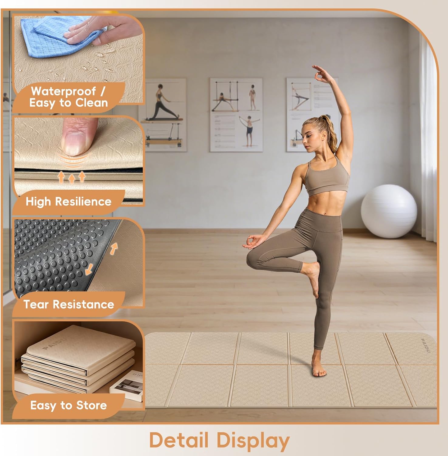 Foldable Yoga Mat for Travel,  - Pilates X Yoga recension och pris