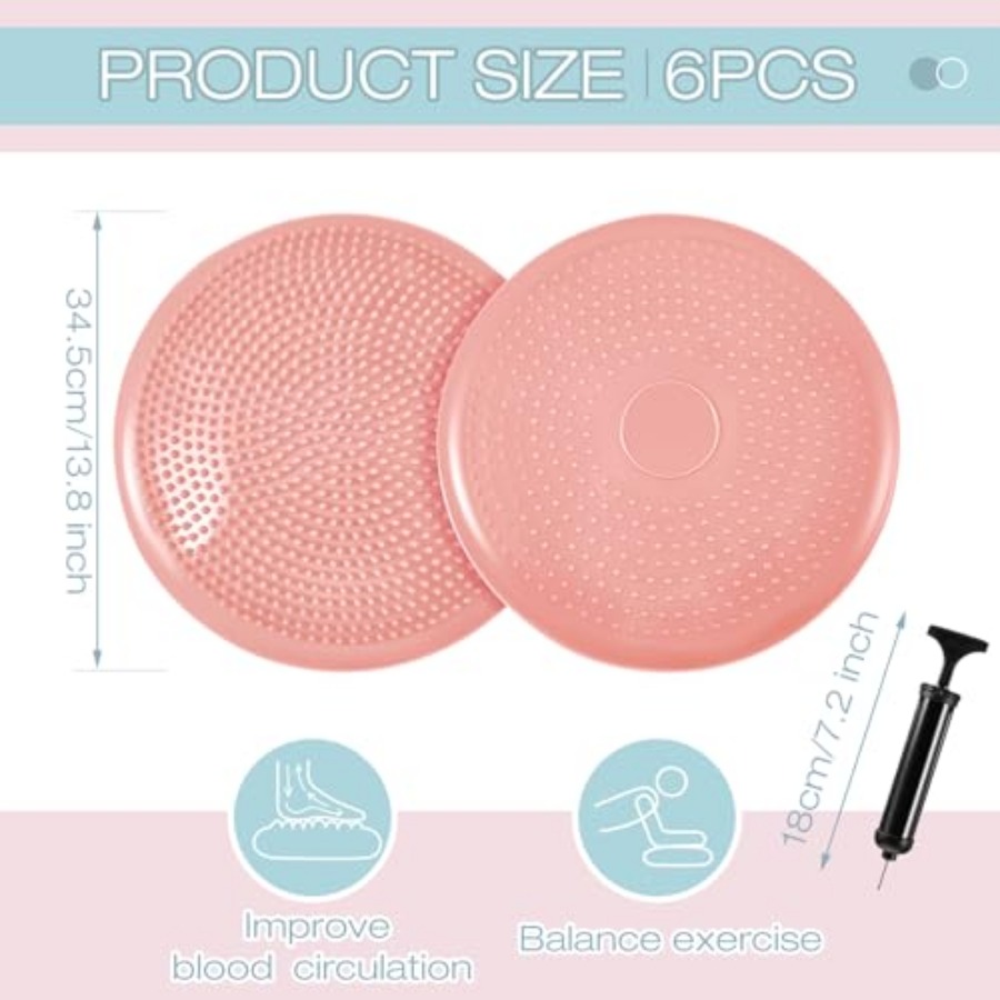 6 Pcs Wiggle Seat Inflated Wob - Exercise Disc Inflatable recension och pris