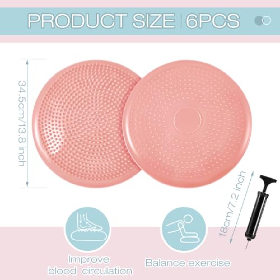 6 Pcs Wiggle Seat Inflated Wob - Exercise Disc Inflatable recension och pris