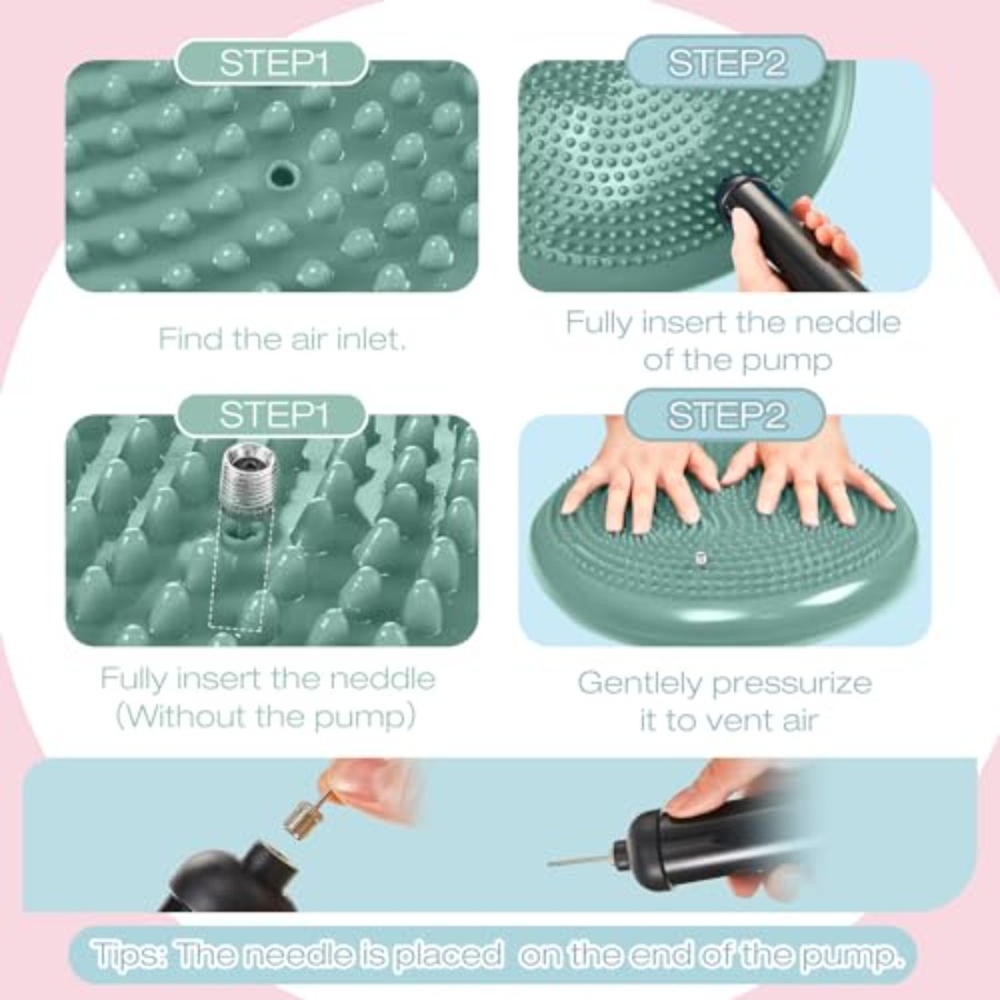 6 Pcs Wiggle Seat Inflated Wob - Exercise Disc Inflatable recension och pris