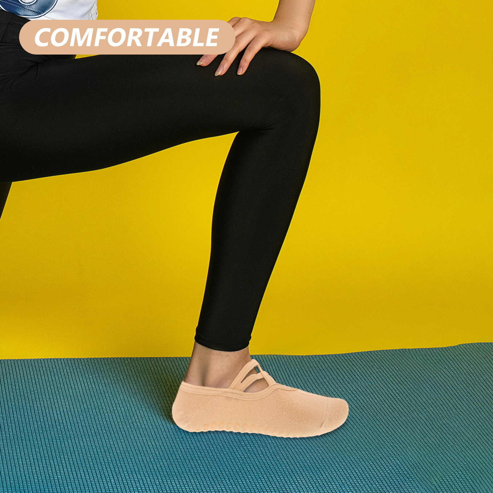 2Pairs Women Yoga Socks Nonsli - Yoga Pilates Girl recension och pris